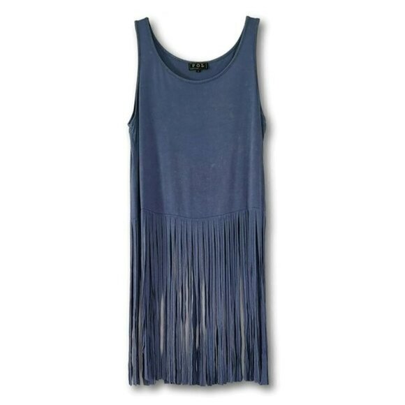 NWT POL Boho Extended Fringe Tunic Tank Top. - Picture 2 of 3